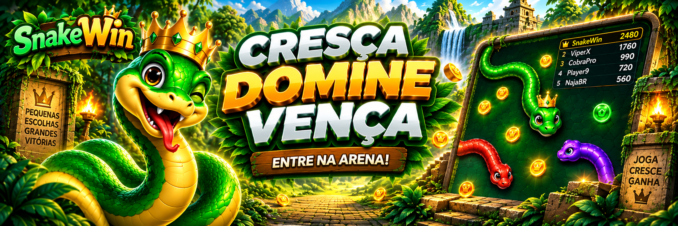 SnakeWin — entre na arena